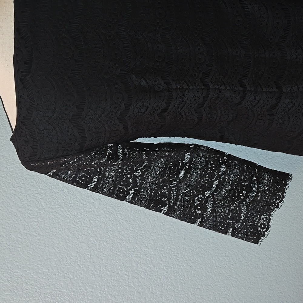 WHBM Scalloped Victorian Lace 3/4 Sleeve Midi Dress Lined Size Small - Picture 10 of 15